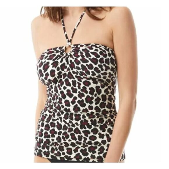 NWT! Michael Kors Multi Color Animal Printed Halter Swimsuit Tankini Top NEW! - Picture 1 of 1